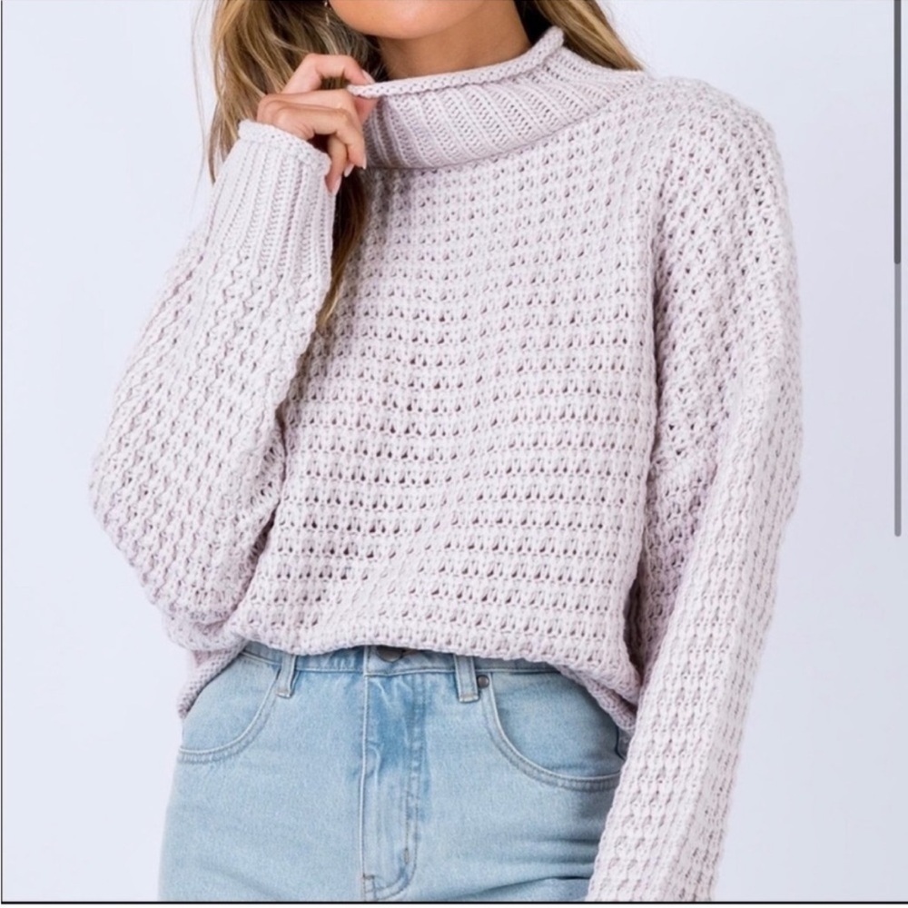 Princess Polly Cream Cowl Neck Sweater Women’s Size XS/S